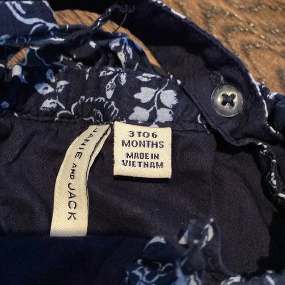 Janie and Jack Floral Romper - size 3-6 months - Picture 6 of 7